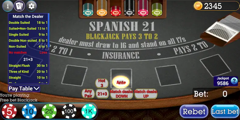 Скачать Spanish Blackjack 21 [МОД/Взлом Меню] на Андроид