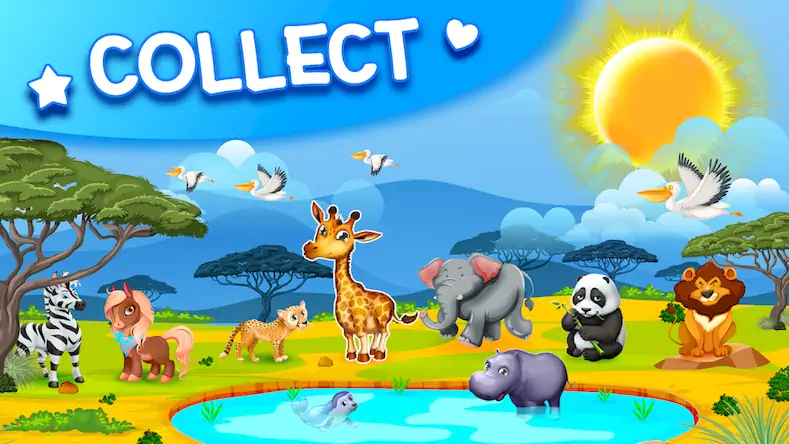 Скачать Merge Animals Zoo: Животные [МОД/Взлом Много монет] на Андроид