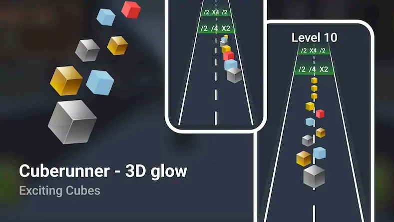 Скачать Cube Runner 3D Glow [МОД/Взлом Много монет] на Андроид