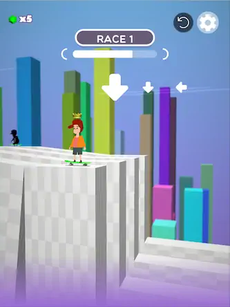 Скачать Skater Racing 3D [МОД/Взлом Много денег] на Андроид
