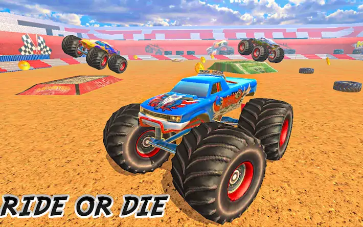 Скачать Monster Truck : Dirt Stunts [МОД/Взлом Бесконечные монеты] на Андроид
