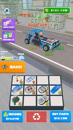 Скачать Idle Racer — 3D машины и гонки [МОД/Взлом Бесконечные монеты] на Андроид