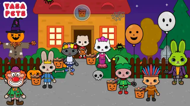 Скачать Yasa Pets Halloween [МОД/Взлом Много денег] на Андроид