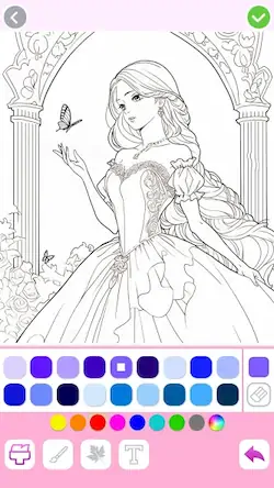 Скачать Princess Coloring:Drawing Game [МОД/Взлом Разблокированная версия] на Андроид