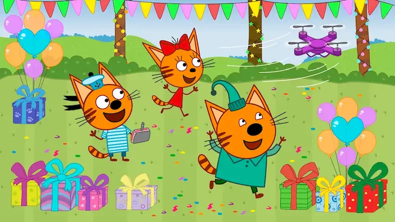 Скачать Три кота: День рождения детей [МОД/Взлом Unlocked] на Андроид