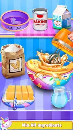 Скачать Unicorn Cake Maker-Bakery Game [МОД/Взлом Много денег] на Андроид