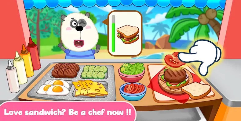 Скачать Wolfoo Cooking Game - Sandwich [МОД/Взлом Unlocked] на Андроид