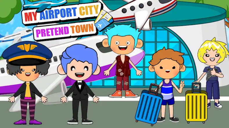 Скачать My Airport City : Pretend Town [МОД/Взлом Unlocked] на Андроид