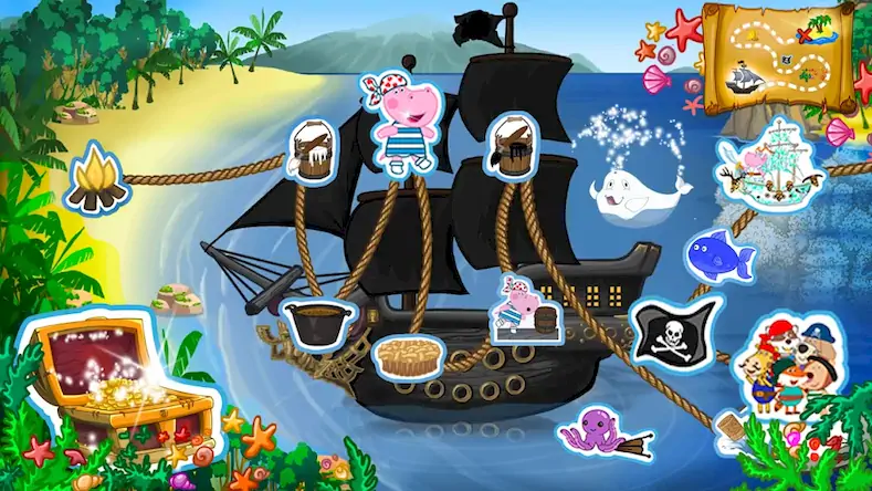 Скачать Сокровища пиратов Сказки детей [МОД/Взлом Много монет] на Андроид