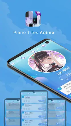 Скачать Piano Anime Tiles Music [МОД/Взлом Бесконечные монеты] на Андроид