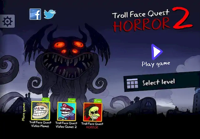 Скачать Troll Face Quest: Horror 2 [МОД/Взлом Бесконечные деньги] на Андроид