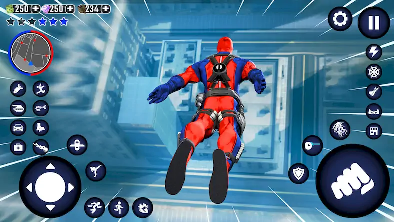 Скачать Синий Паук Игра: Супер Человек [МОД/Взлом Unlocked] на Андроид