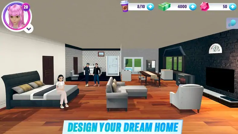 Скачать Virtual Sim Story: Dream Life [МОД/Взлом Много денег] на Андроид