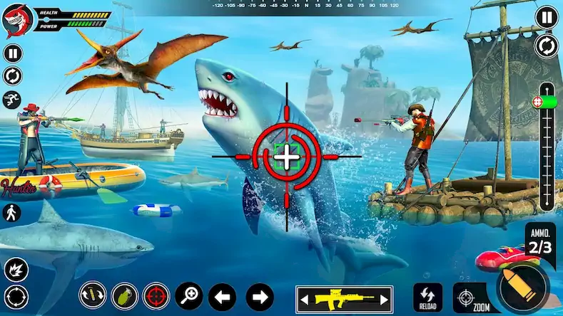 Скачать Shark Attack FPS Sniper Game [МОД/Взлом Бесконечные деньги] на Андроид