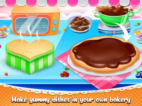 Скачать Сладкий пирог единорог пекарн [МОД/Взлом Разблокированная версия] на Андроид