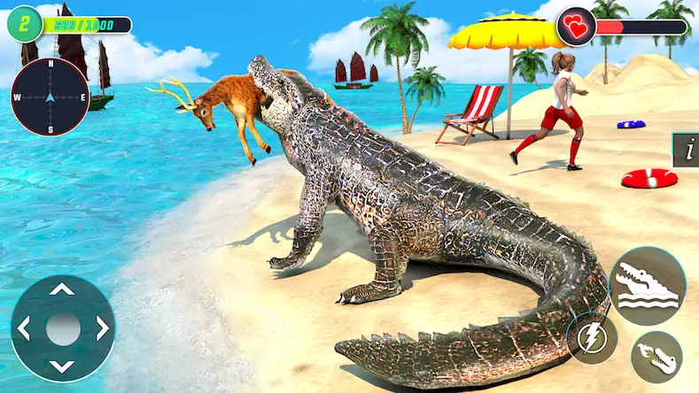 Скачать голодный Крокодил животноеИгры [МОД/Взлом Бесконечные деньги] на Андроид