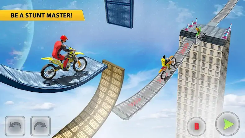 Скачать Bike Stunt Race 3D: Bike Games [МОД/Взлом Много денег] на Андроид