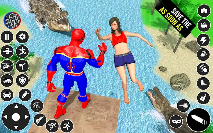 Скачать Superhero Rescue: Spider Games [МОД/Взлом Разблокированная версия] на Андроид