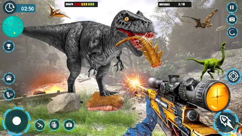 Скачать Dinosaur game: Dinosaur Hunter [МОД/Взлом Бесконечные монеты] на Андроид