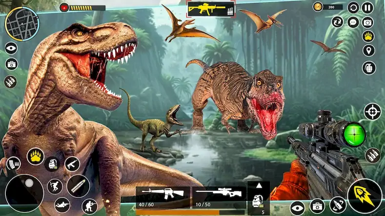 Скачать Dinosaur game: Dinosaur Hunter [МОД/Взлом Бесконечные монеты] на Андроид