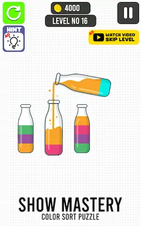 Скачать Draw Color Fill Water Sort [МОД/Взлом Бесконечные деньги] на Андроид