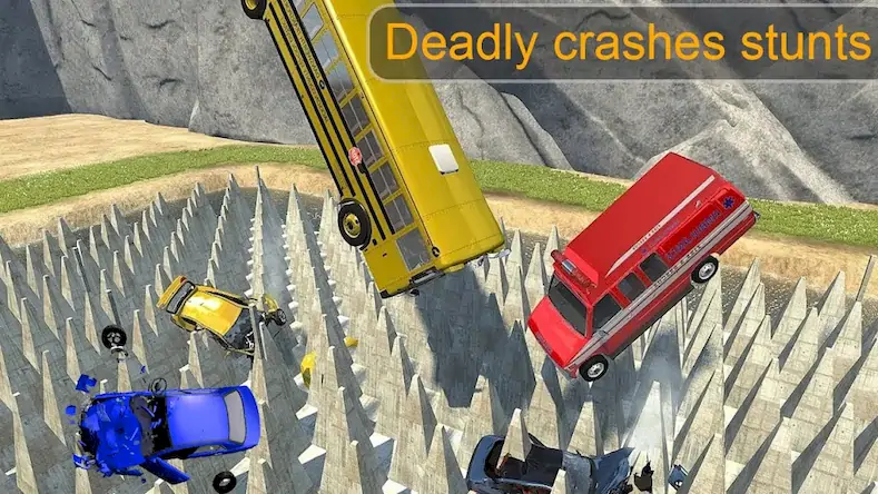 Скачать Beam Drive Crash Death Stair C [МОД/Взлом Unlocked] на Андроид