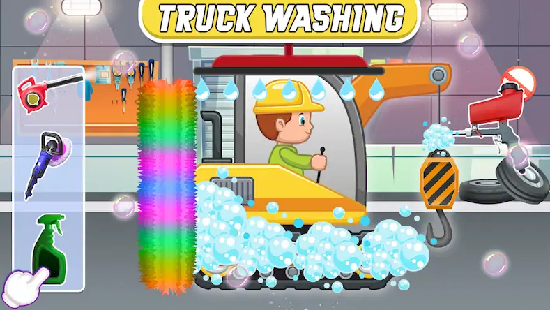 Скачать Kids Construction Trucks Games [МОД/Взлом Бесконечные монеты] на Андроид